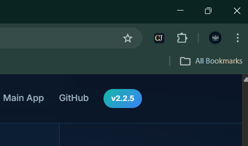 Browser toolbar showing pinned CTJ extension